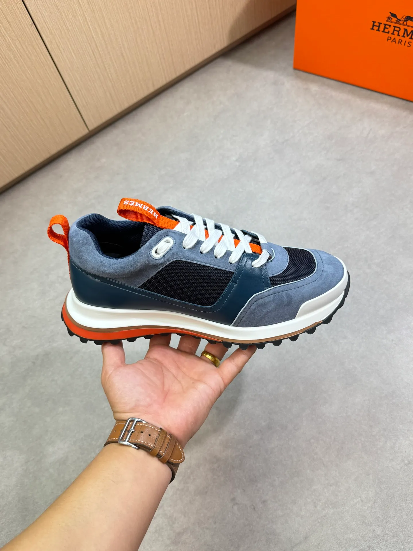 Men's shoes 💰700 [HERMES] Hermès - High-end quality original order·Casual sports shoes - Upper: 🔝Nappa calfskin, suede sheepskin leather, brand high mercerized canvas, tongue. Heel. Brand logo webbing - Inner: brand canvas, foot pad; water-dyed cowhide - Outsole: ultra-light T men's shoes 💰U foam·rubber; two-color molded outsole -Ultra-high quality control·Fine workmanship: highlighted (high-end·nobility·grade) -Size: 39-44 (38, 45, can be customized)·0118